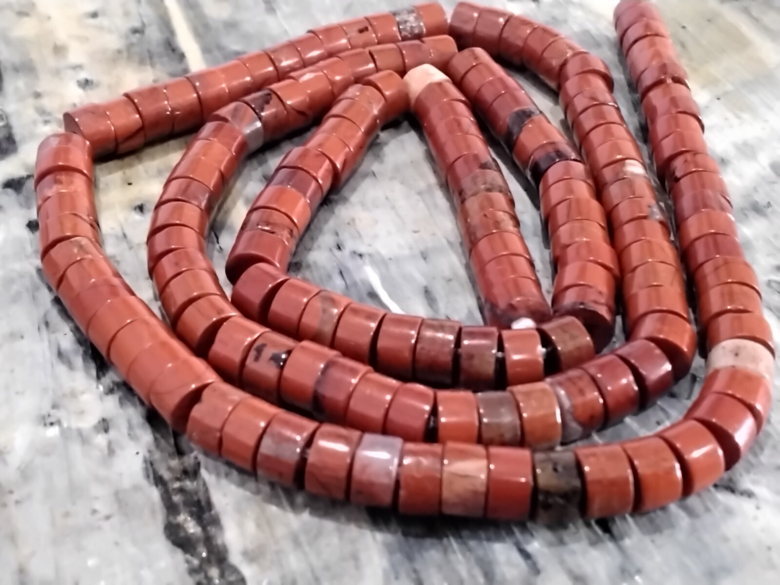 Natural Red Jasper, Heishi, Flat Round, 3.8-4.2×2-4.5mm, Approx 150-180pce