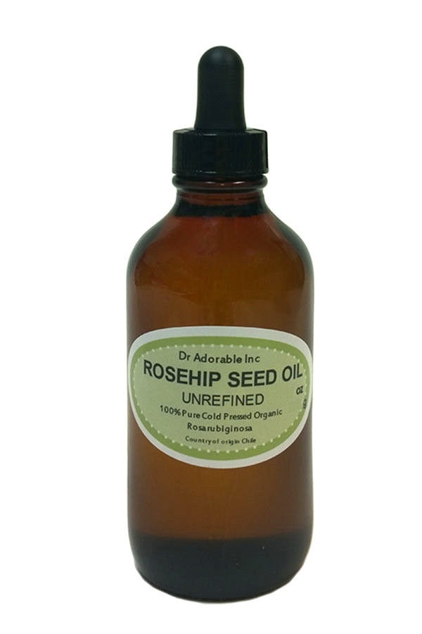 4 Oz Glass Dropper Premium Rosehip Oil Unrefined Pure & Organic Fresh Skin Body