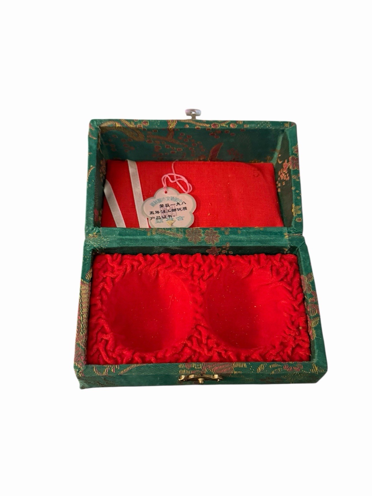 Vintage Chinese Baoding Singing Health Balls Case Hand Exercise Therapy Dragon