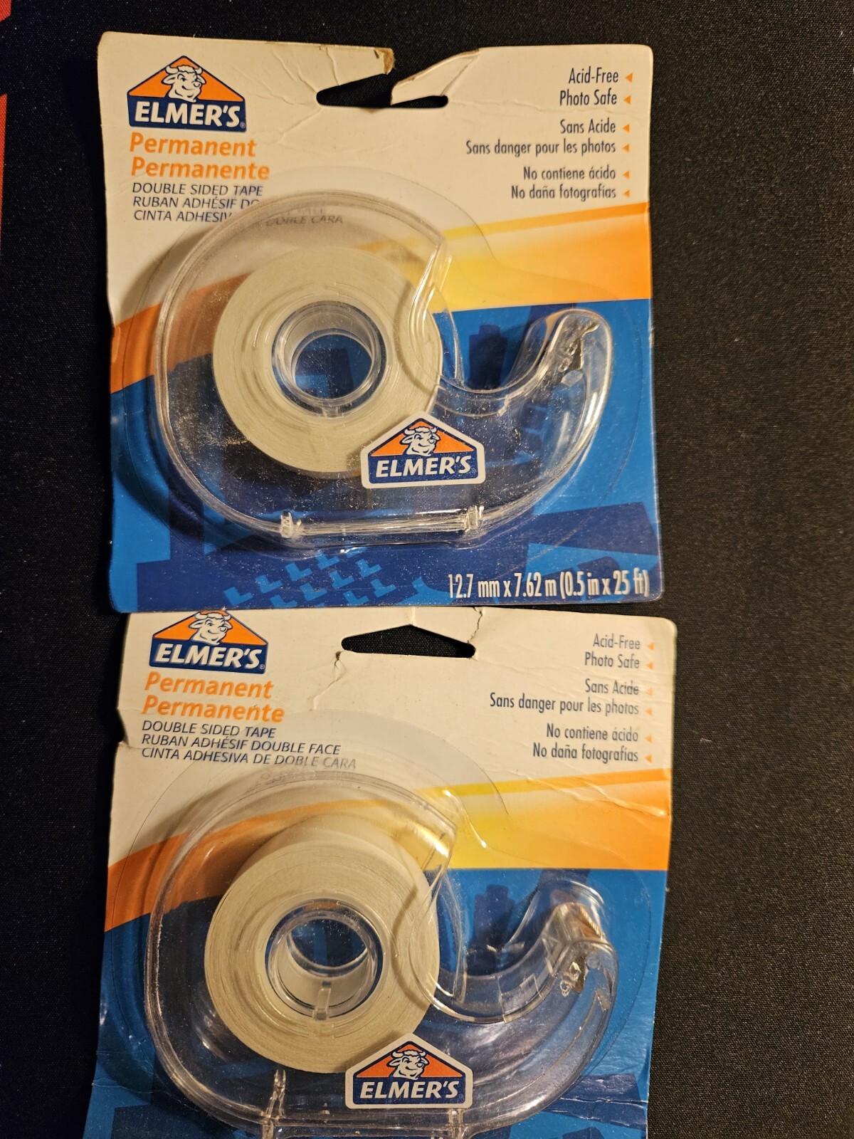 2 Pack Set ELMERS Scrapbooking Tape Double-Sided permanent -.5″X300″