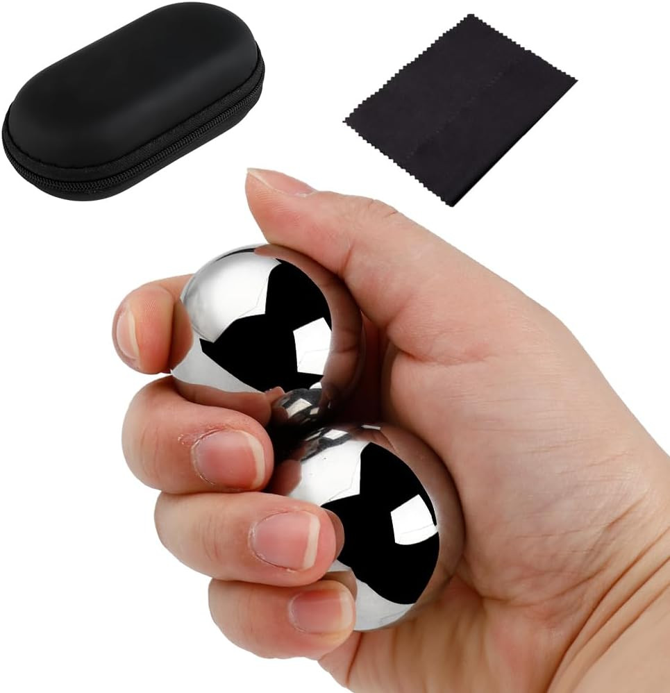 Chinese Baoding Balls for Hand Therapy: 1.57 Inch 1.146Lb Meditation Balls for E