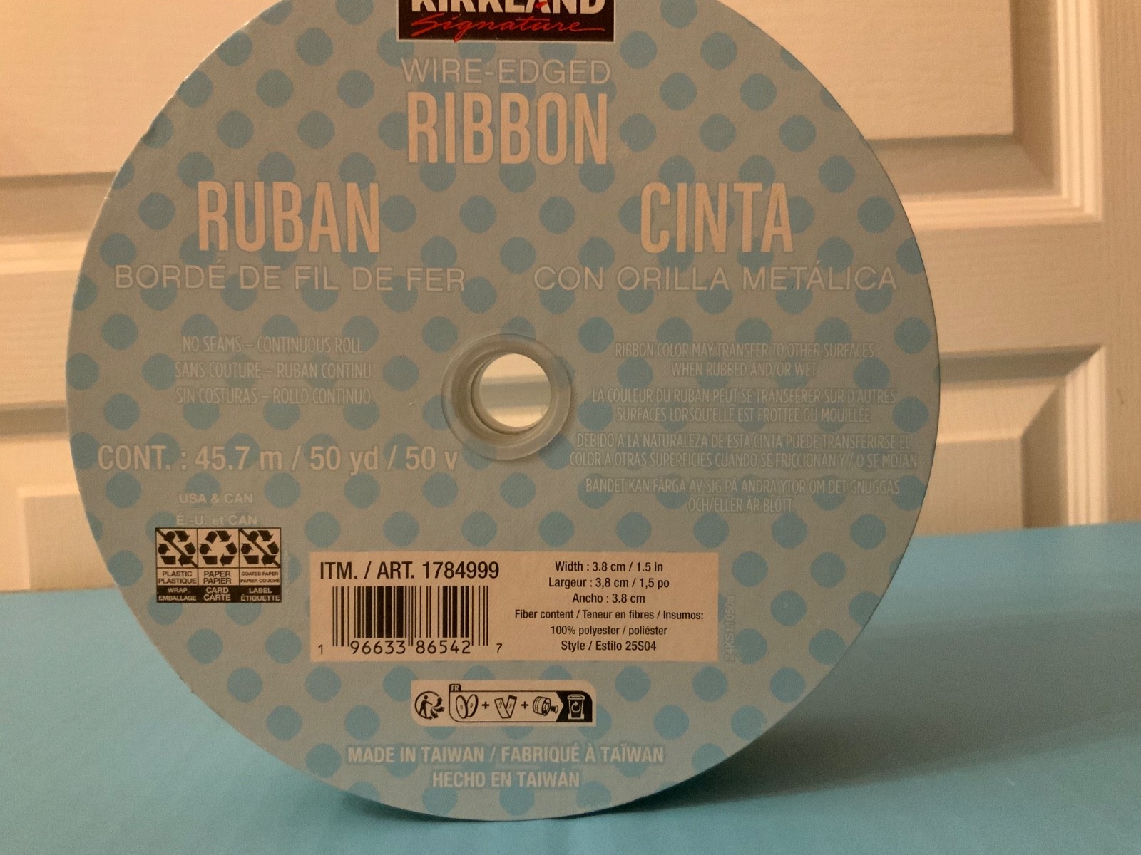 Kirkland Signature Wire Edged Ribbon 50 Yards x 1.5 inches, You Pick Colors
