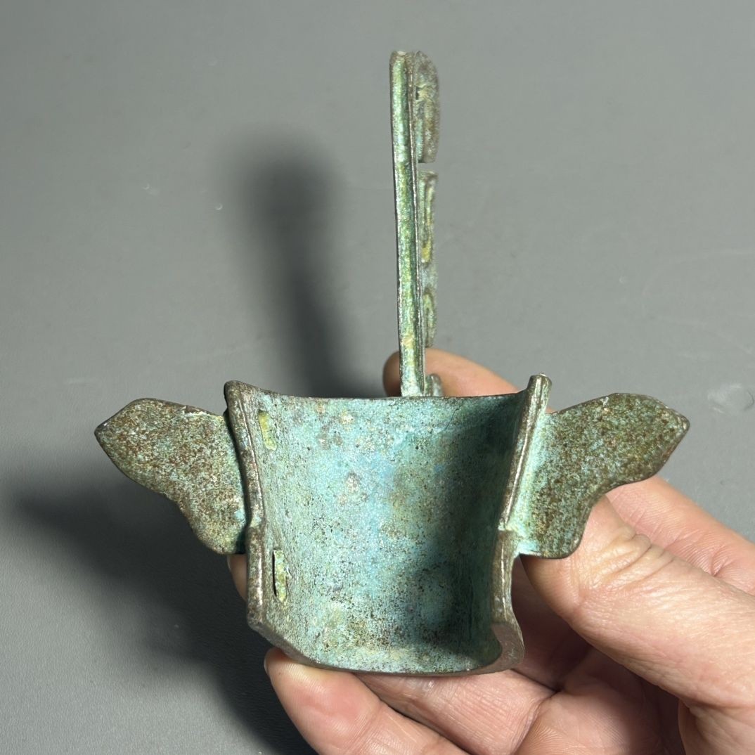 Sanxingdui Bronze Mask Replica 11cm Pure Copper Vintage Home Ornament