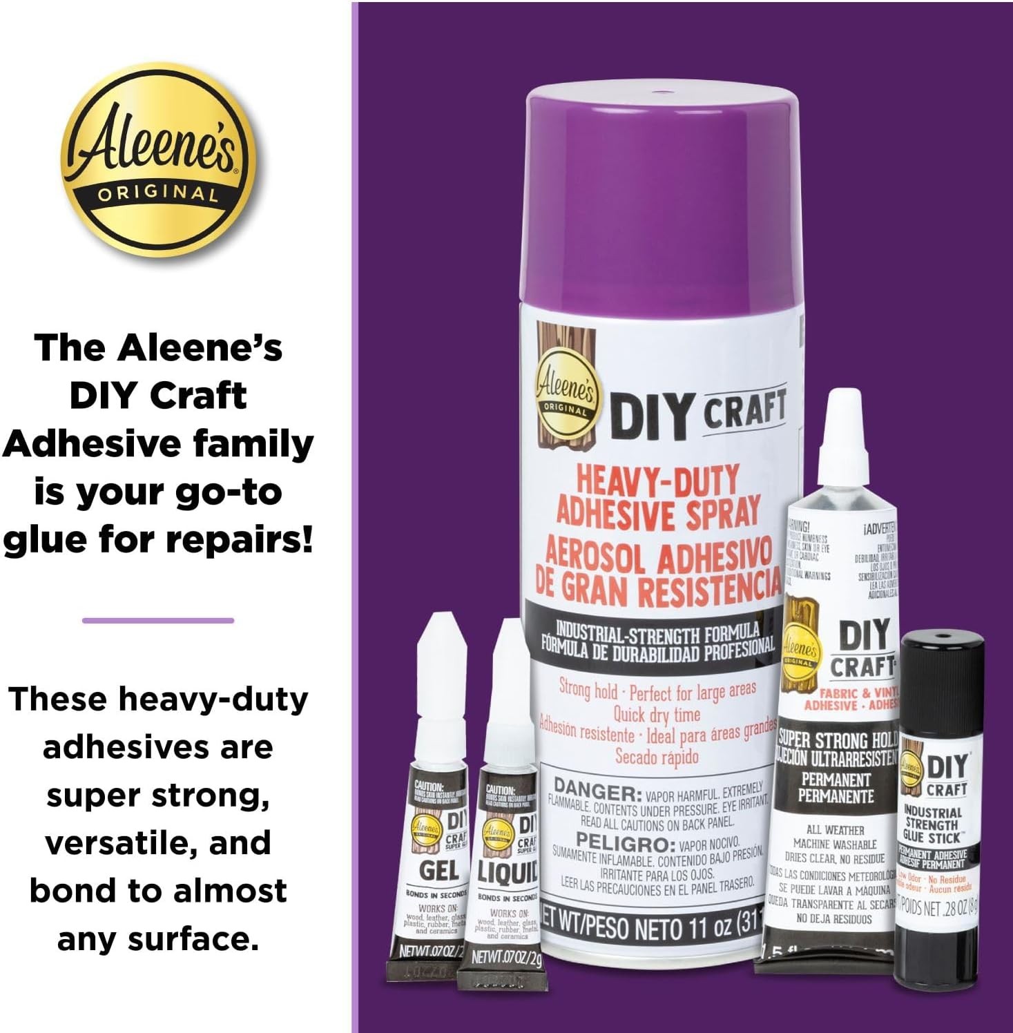 Aleene’s DIY Craft Industrial-Strength Glue Sticks, Permanent Bond for Easy Repa