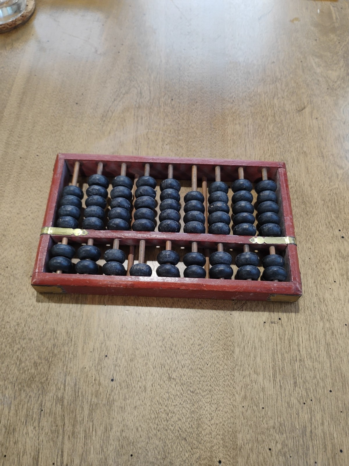 Vintage Chinese Abacus Wood. Very worn. SEE PHOTOS For Size And Condition