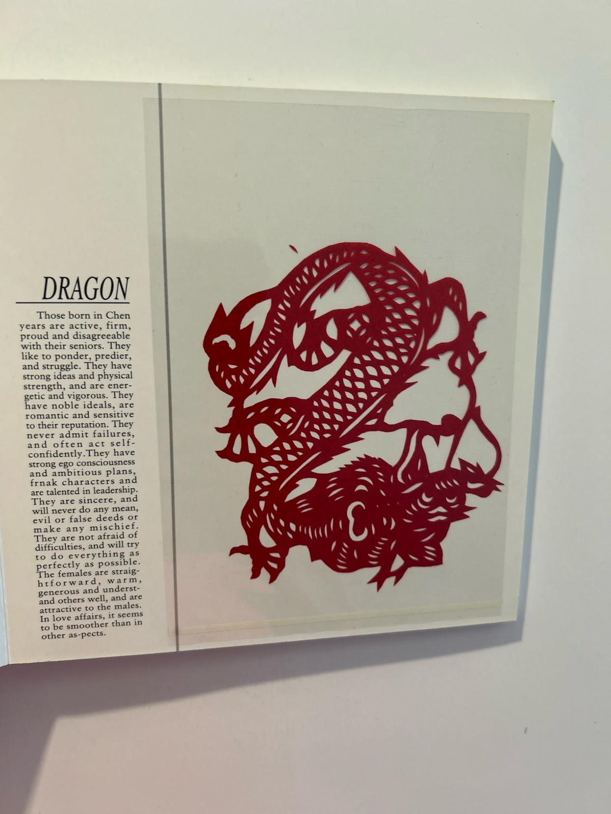 Paper Cut In China Book 12 Birth Animals Cut Outs Window Art Decor Hardcover