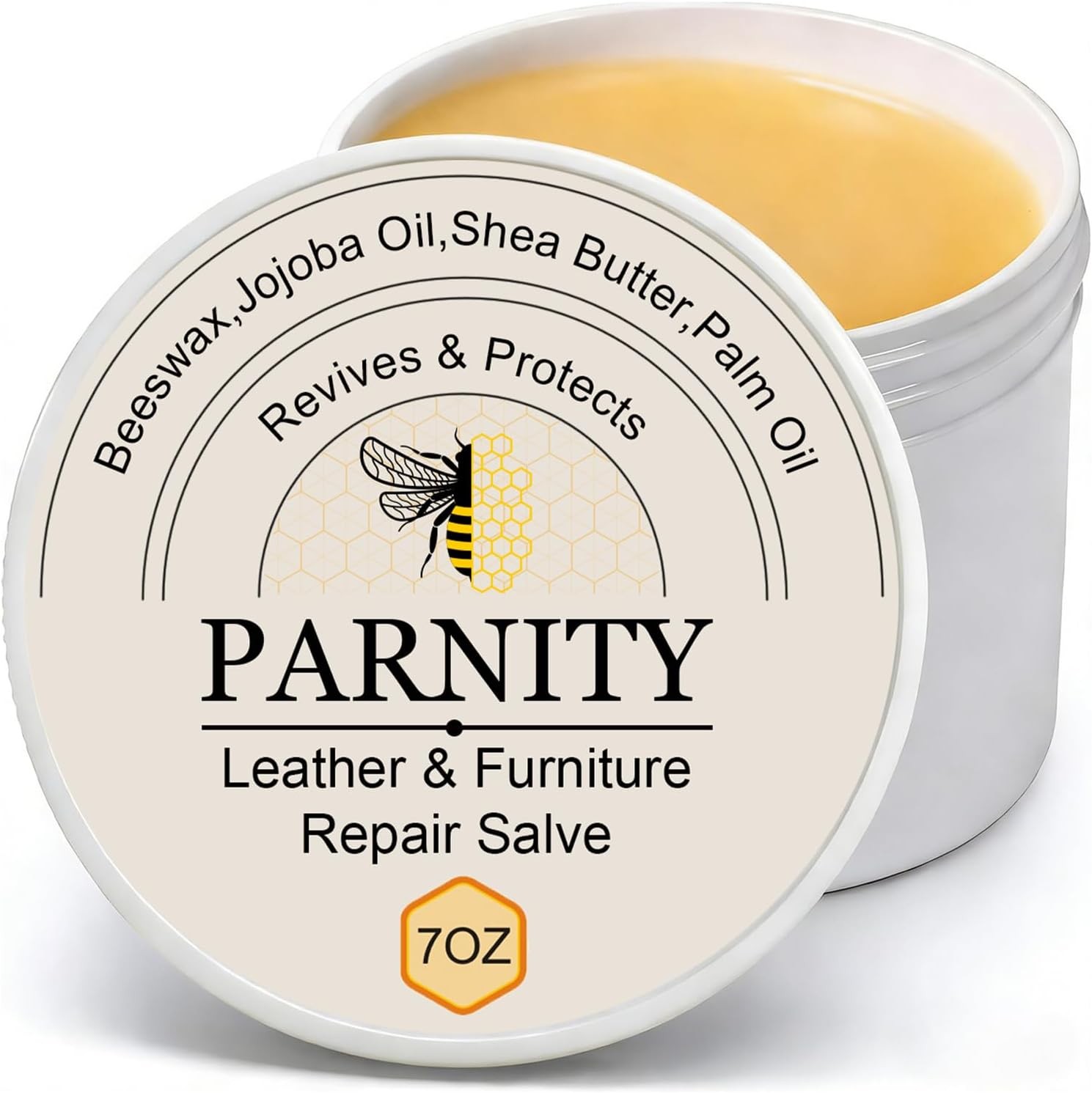 All-Natural Leather & Wood Furniture Repair Salve W/ Sponge 7oz Leather