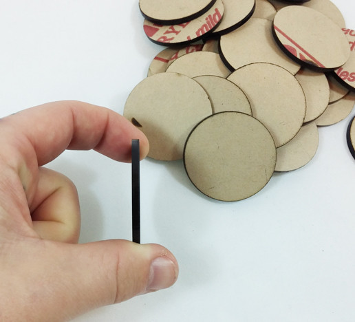 1.5″ Black Acrylic Circle DIY Craft Plastic Round Disc Pack of 25