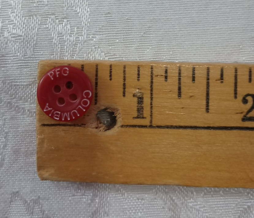 Columbia PFG Replacement Buttons Set of Red Branded Engraved 4-Hole