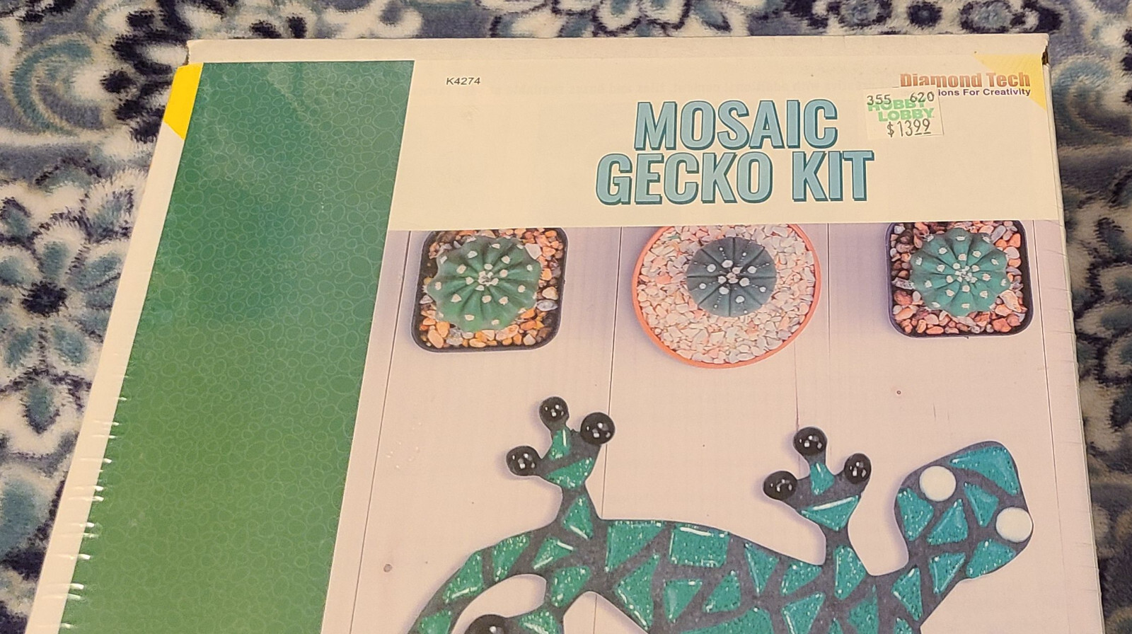 Diamond Tech “Mosaic Gecko Lizard Kit” K4274 Craft Kit New For Ages 13+++