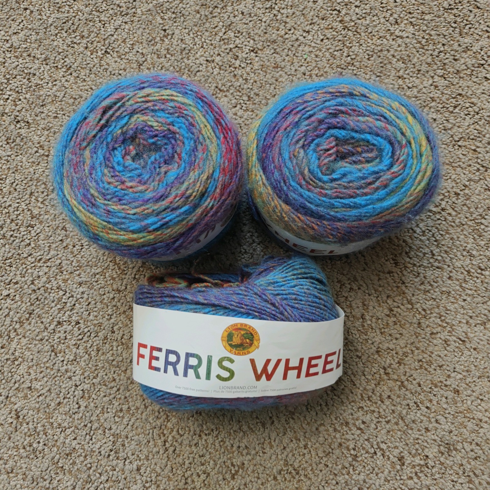 Lion Brand Ferris Wheel Yarn 7 UNITS Mixed Discontinued