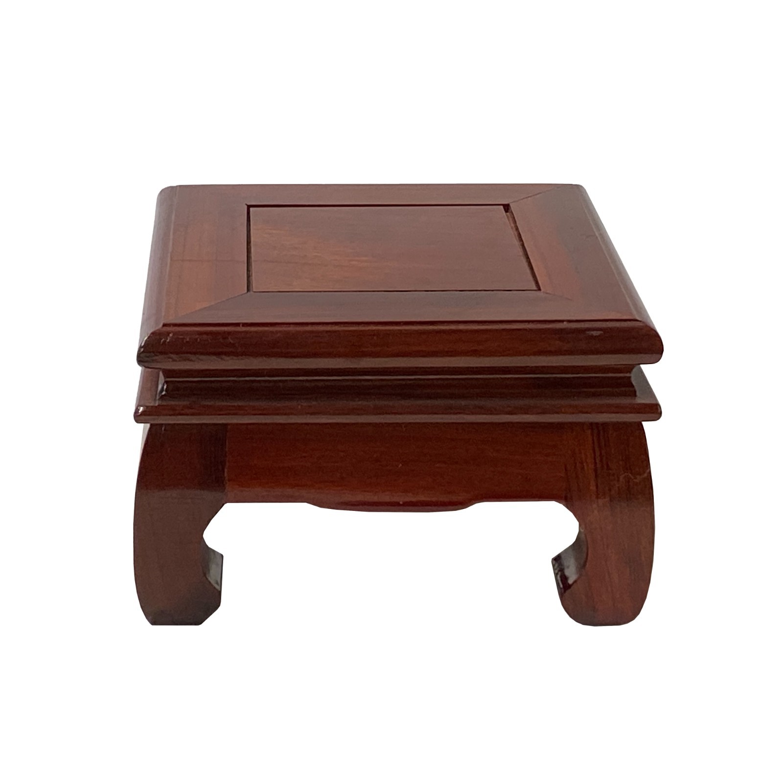 7.25″ Light Brown Curve Legs Square Wood Display Stand Riser ws4884A