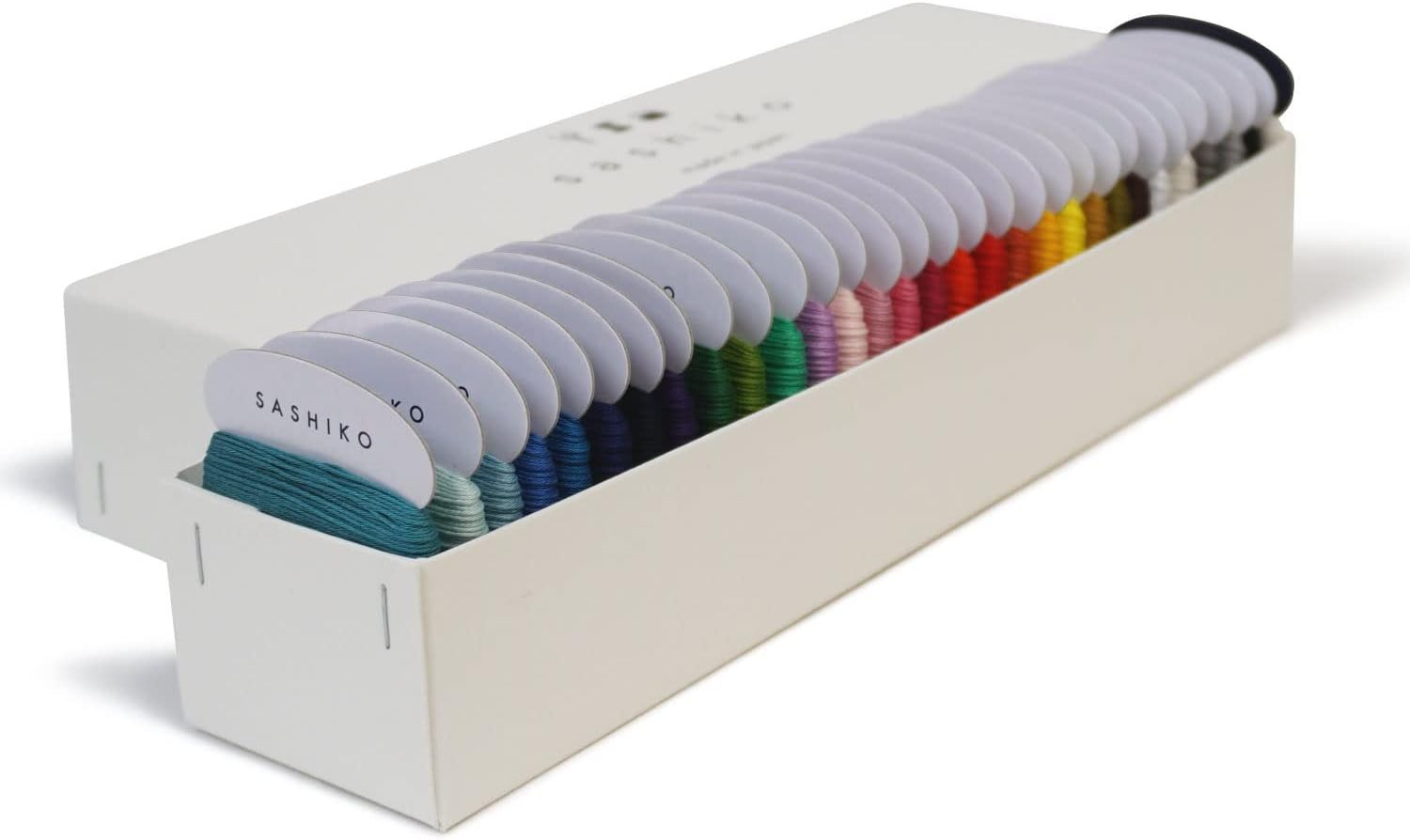 Sashiko Thread Set – 30 Colors, 100% Cotton, Gift Box & Manual Included