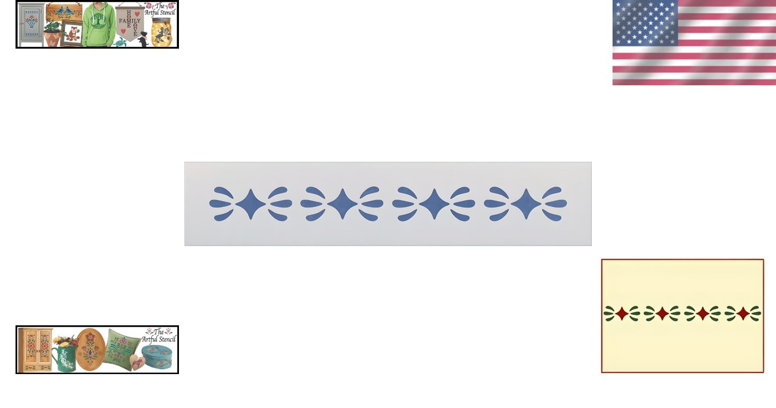 Border Stencil Leaf Pattern DIY Art Craft Reusable Mylar Wall Floor Tile