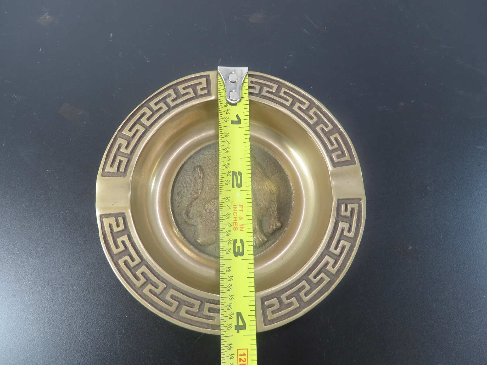 Vintage Brass Ashtrays Chinese New Year Zodiac Symbols Astrological Set Of 6