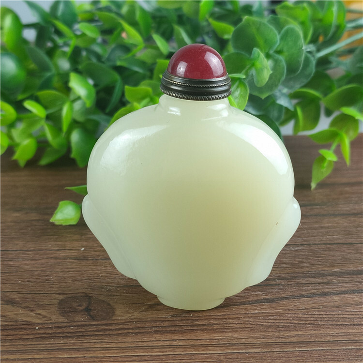 Jade Snuff Bottle Chinese Antique Collection Rare Natural Jade Craft Collect