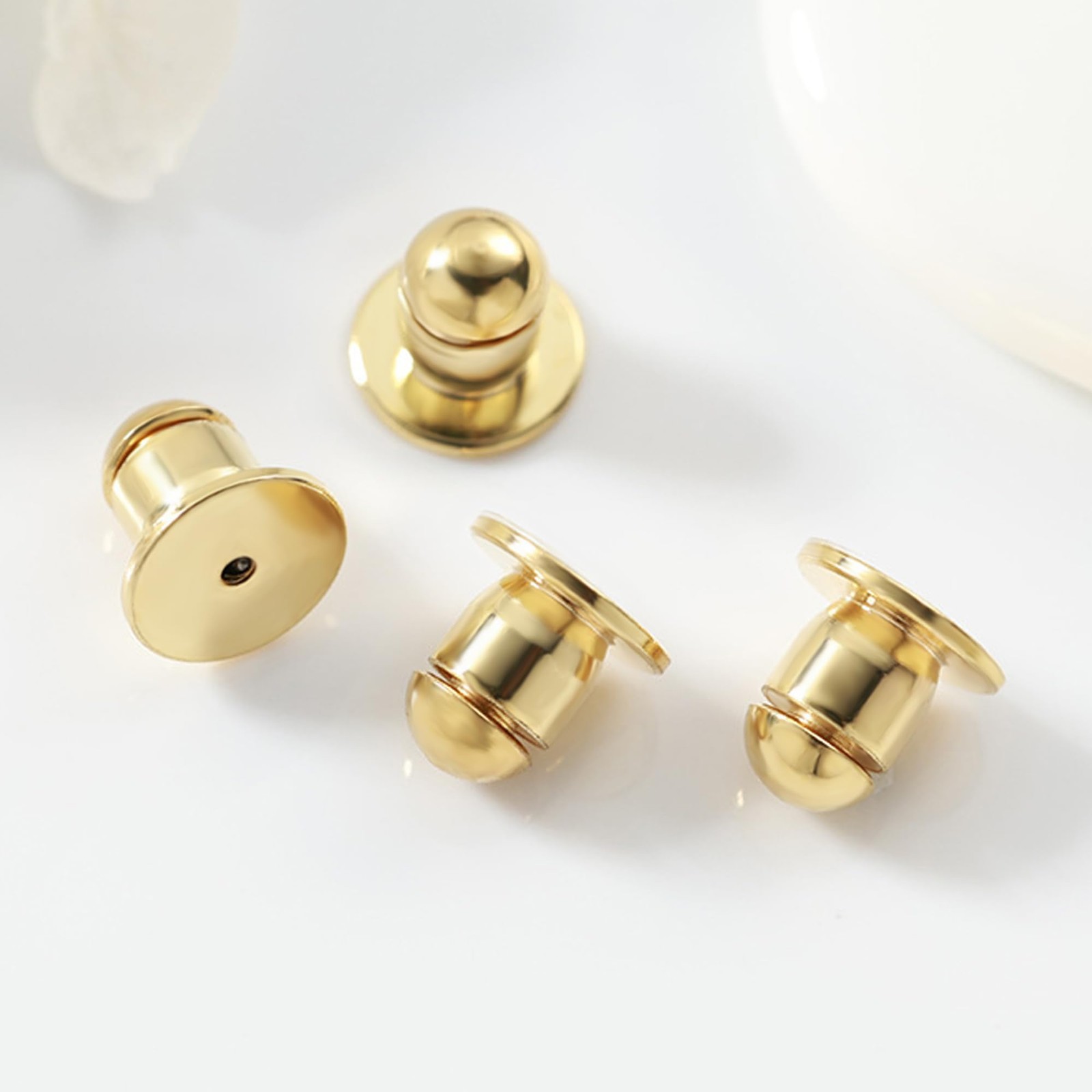 Locking Earring Backs for Studs Secure Earrings Back Gold