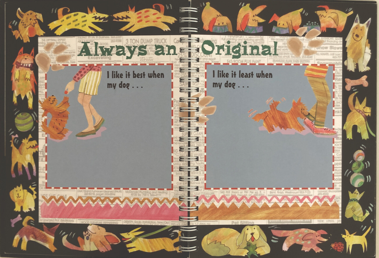 DOG DAYS Scrapbook My Best Friend Puppy Dog Book Album Unused Vtg 90s Approx 7×9