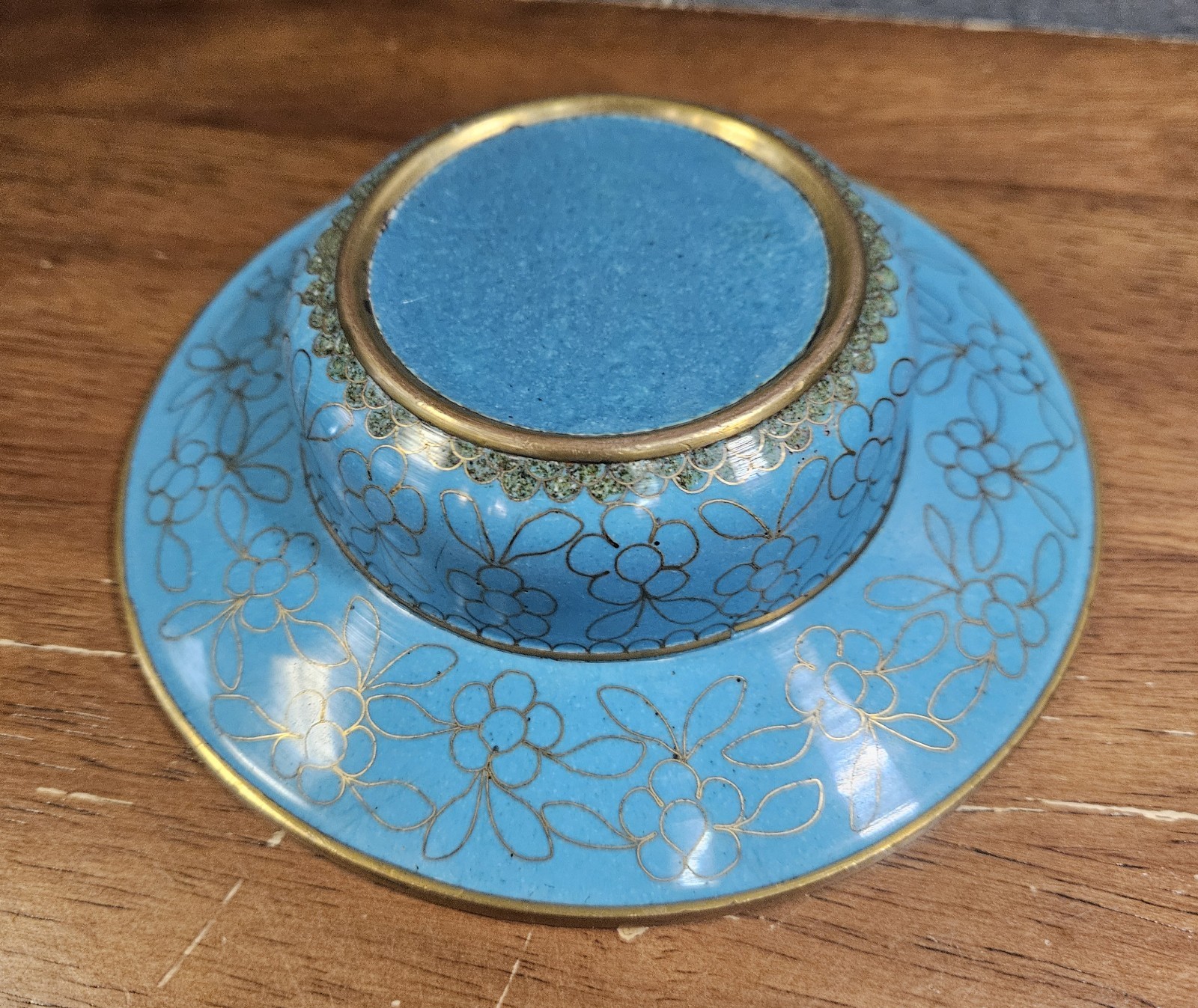 Vintage Chinese Cloisonné Floral Ashtray
