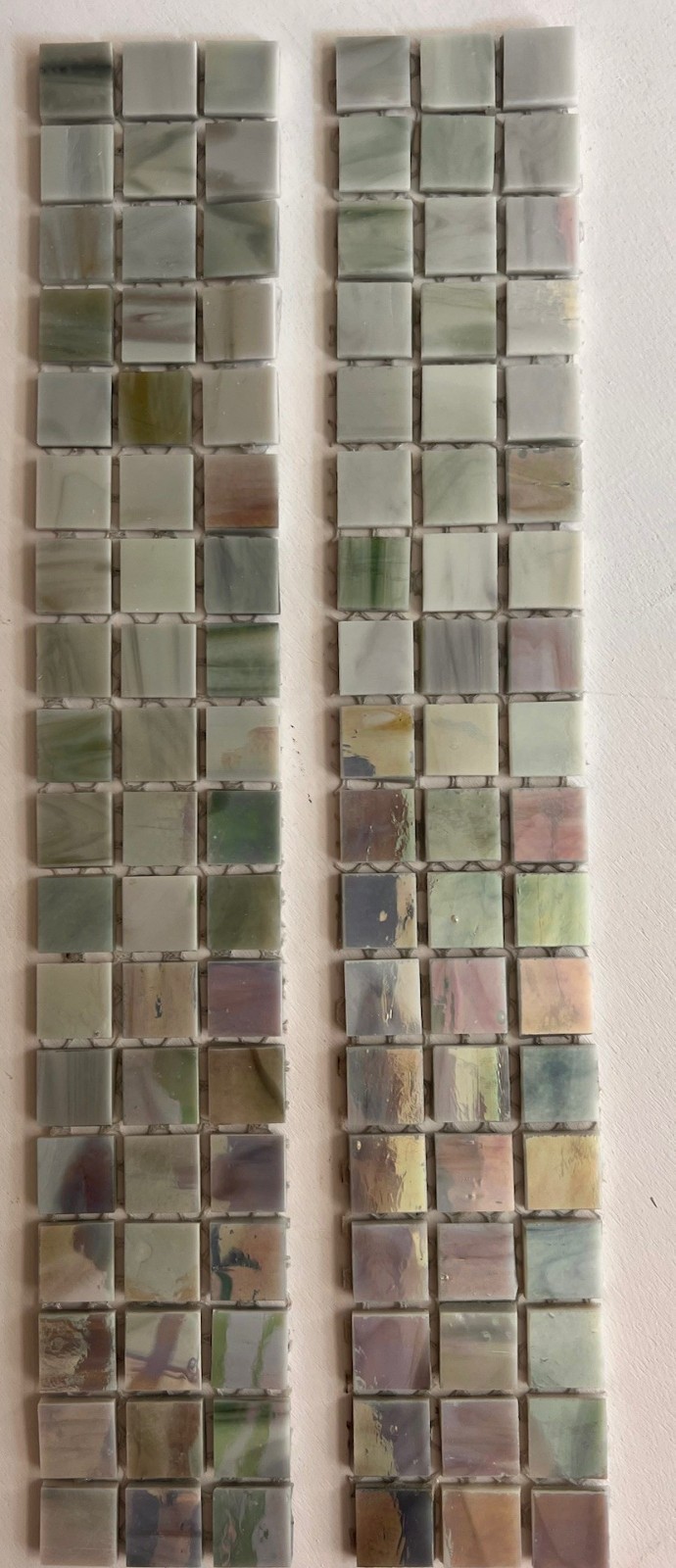 Stained Glass Mosaic Tiles 1/2″x1/2″ Iridescent (54 per set)