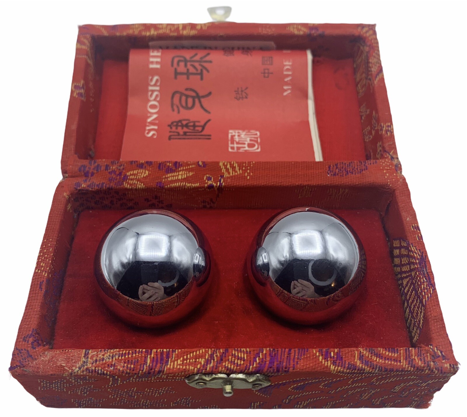 Vintage Synosis Healthy Ball Musical Metal Stress Spheres