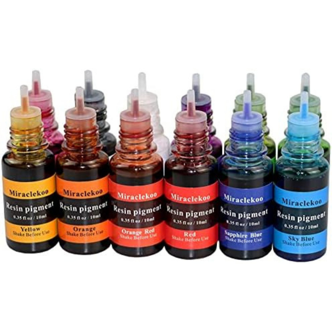 12 Colors Epoxy Resin Color Dye Colorant Liquid Epoxy Resin Pigment,10Ml Each