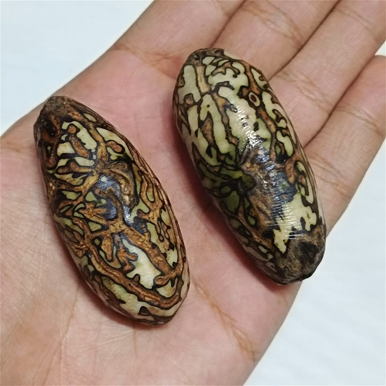 Premium Natural Oud Al-Saleeb Oval Beads Handmade Jewelry Tasbih Craft Supplies