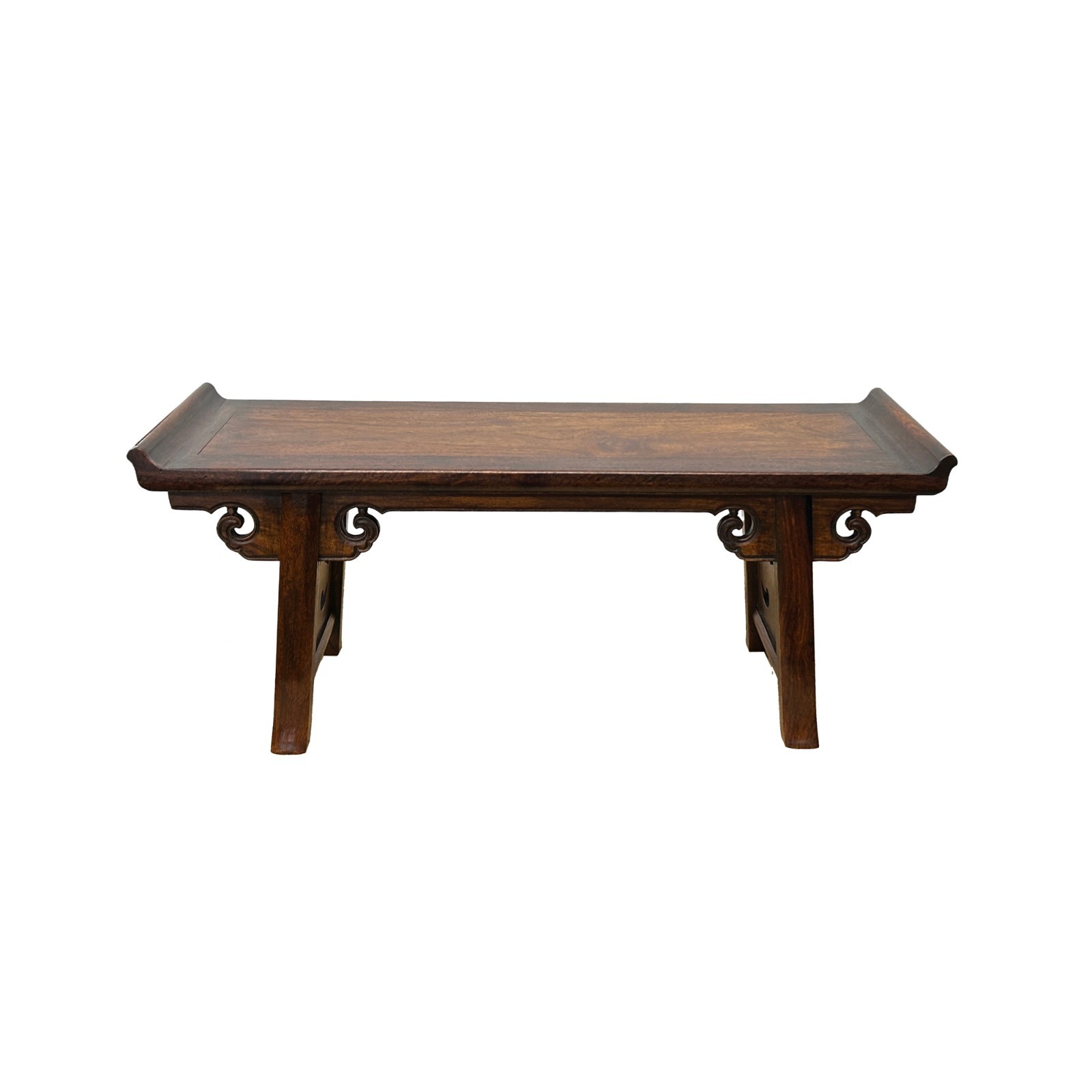 22″ Brown Wood Rectangular Ru Yi Point Edge Display Stand Riser GB242