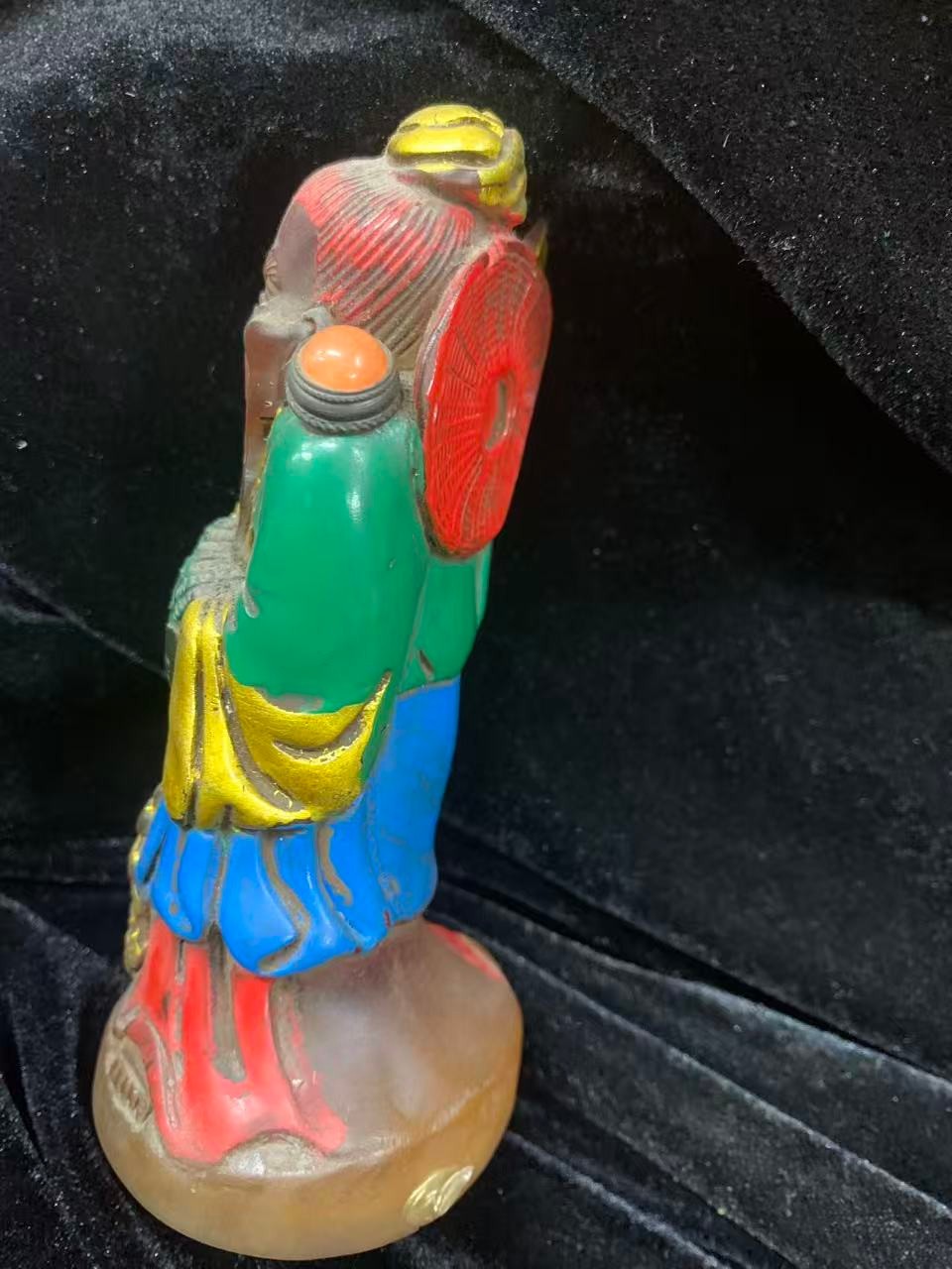 Excellent Pure Chinese Old Coloured Glaze Hand Made *Fisherman* Bottle