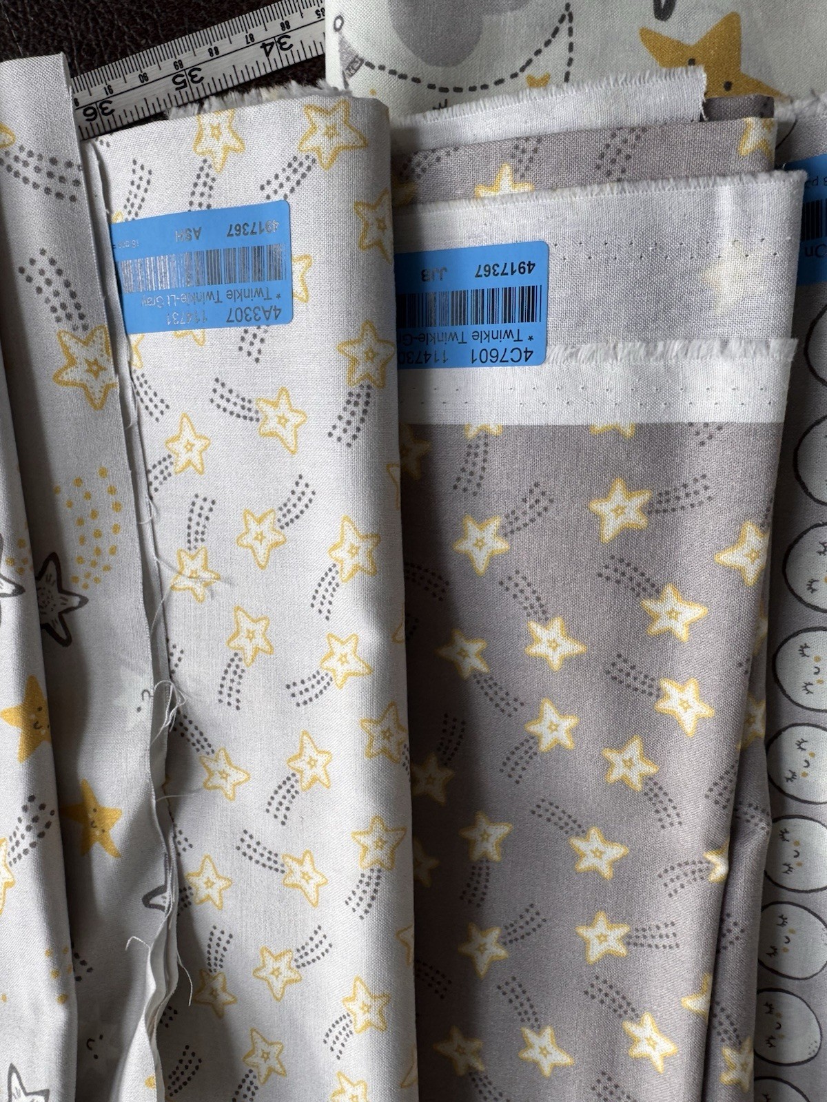 Michael Miller Fabric To the Moon and Back 14 1.25 Yard Cuts! Baby Quilt Craft