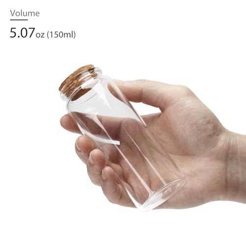 150ml / 5.07 oz. 4pcs Small Glass Bottle with Cork Lids, Potion Bottles,