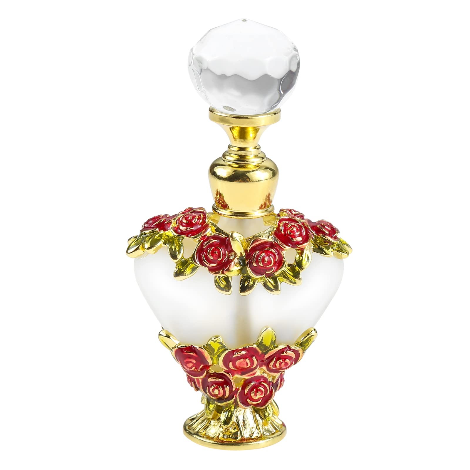 Yetaha Fancy Decorative Perfume Bottle, Vintage Crystal Refillable Empty Perf…