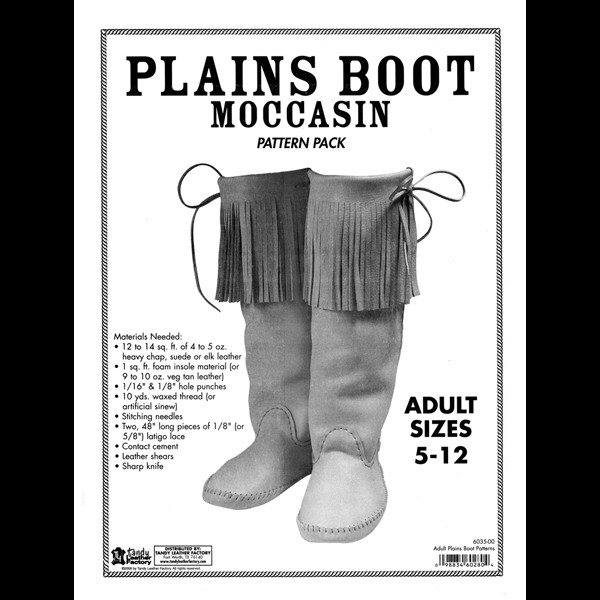 Adults Plain Boot Moccasin Pattern Pack 6035-00