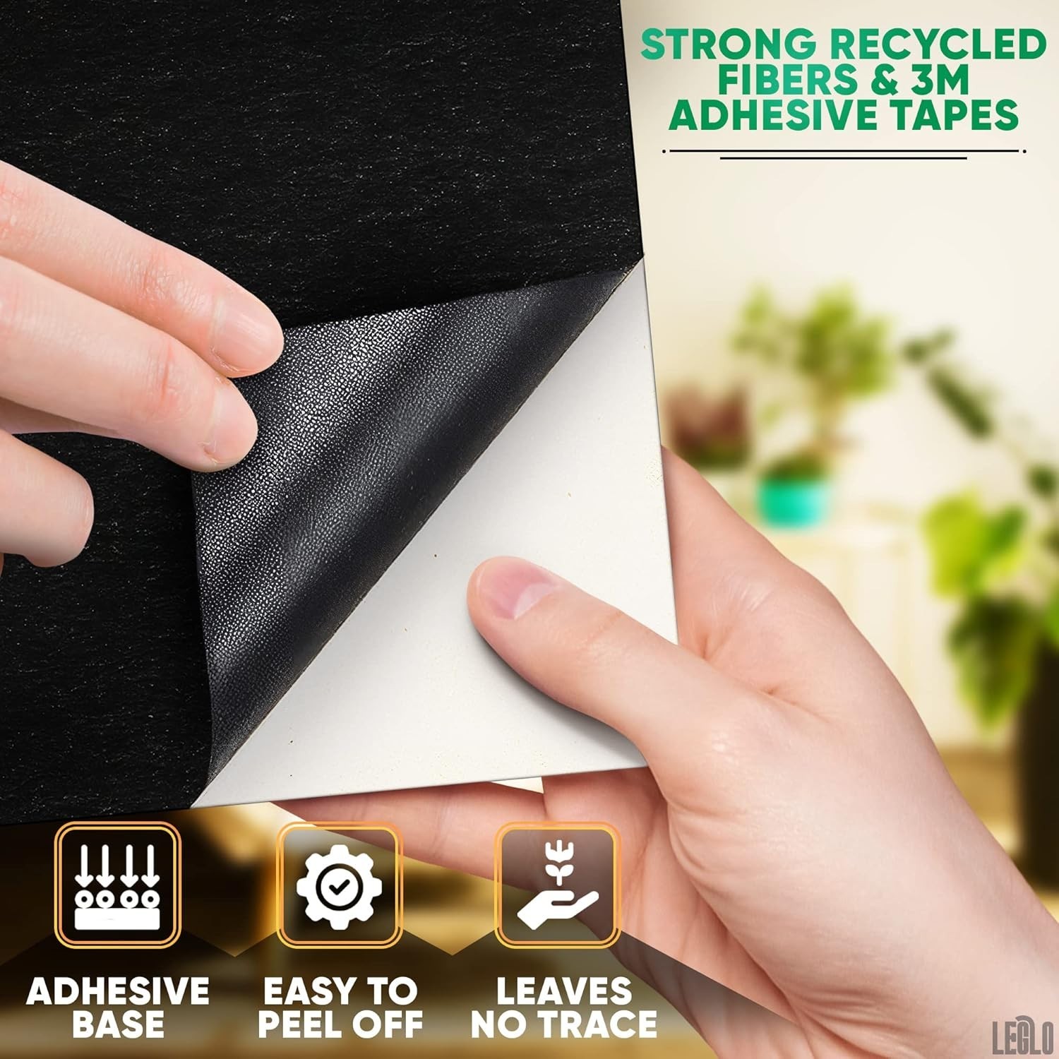 Craft Projects Made Easy: 12 A4 Black Felt Sheets with Adhesive – DIY Essential