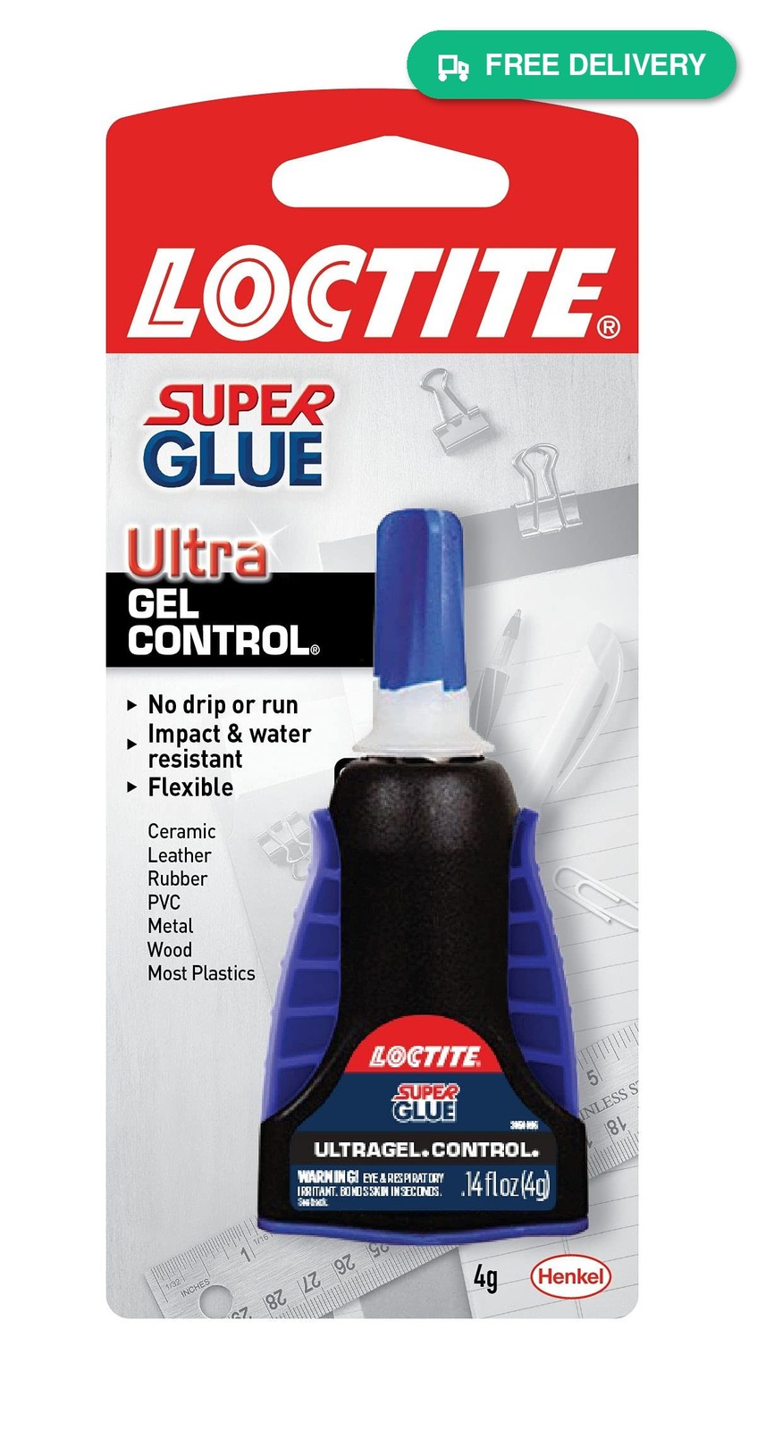 Loctite Super Glue Ultra Gel Control, Clear, 0.14 fl oz Bottle, 1 Pack -…