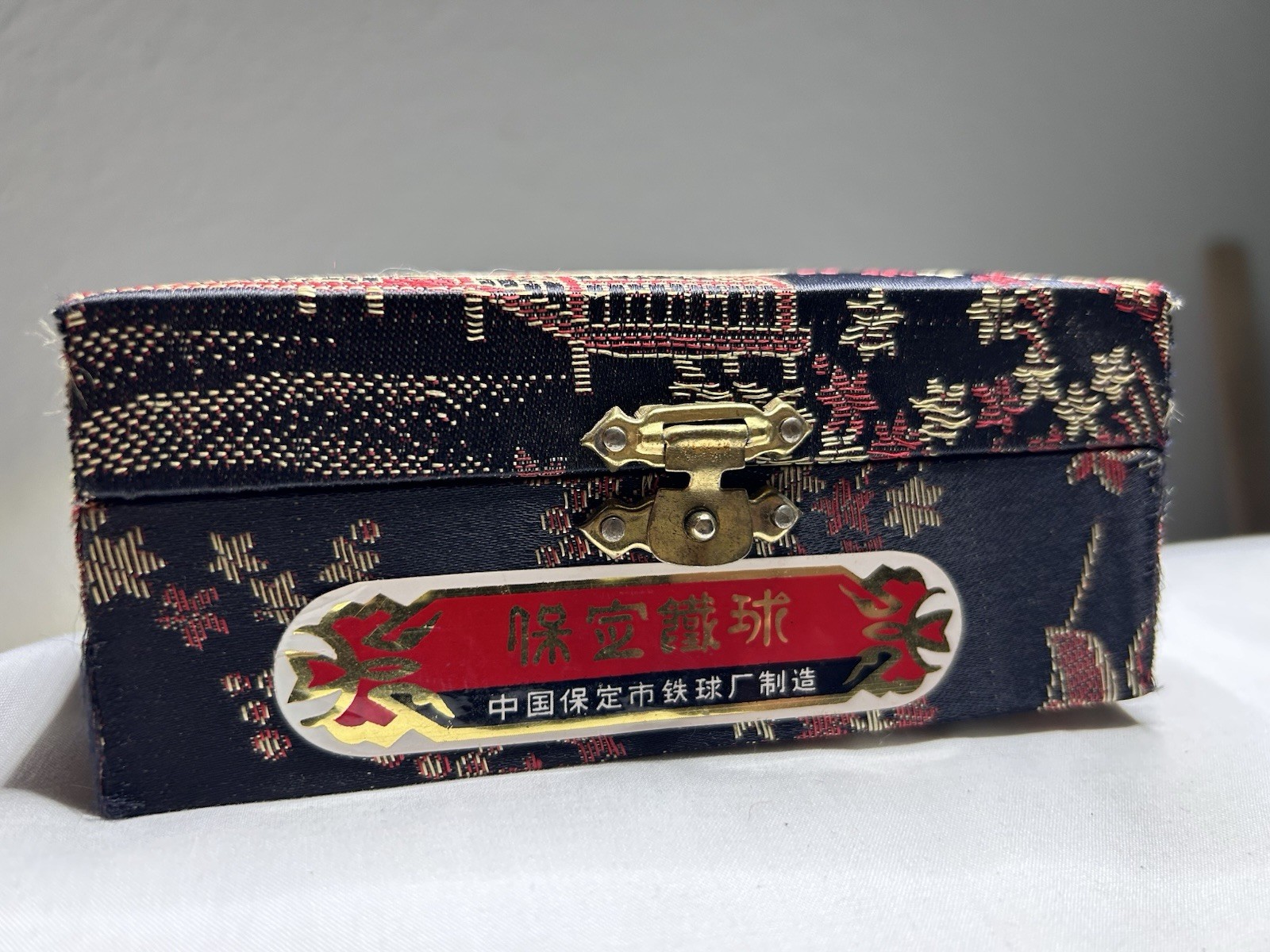 Vintage Chinese Shou Xing Zen Chiming Stress Relief 2 Baoding Iron Balls Chimes