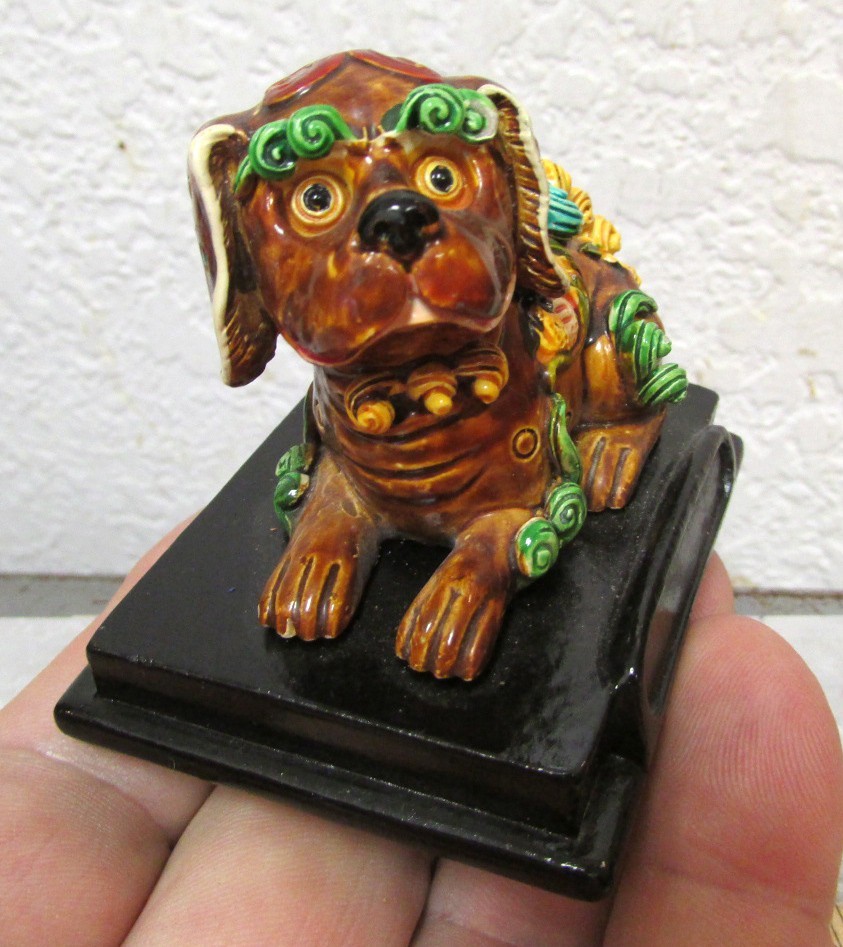 Chinese Zodiac Dog Sculpture, cute collectible dog art, 2.5 x 2.5 inch roughly