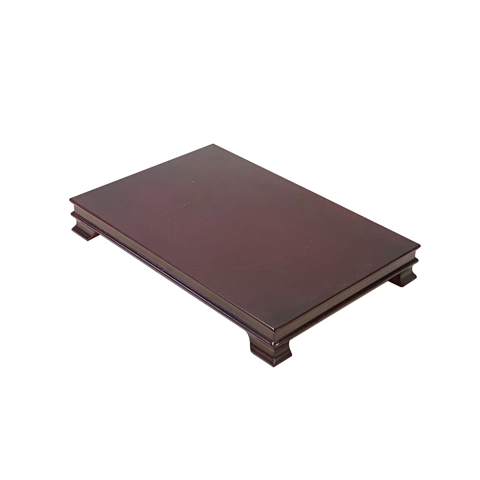 14″ Burgundy Brown Wood Rectangular Table Top Stand Riser ws3379