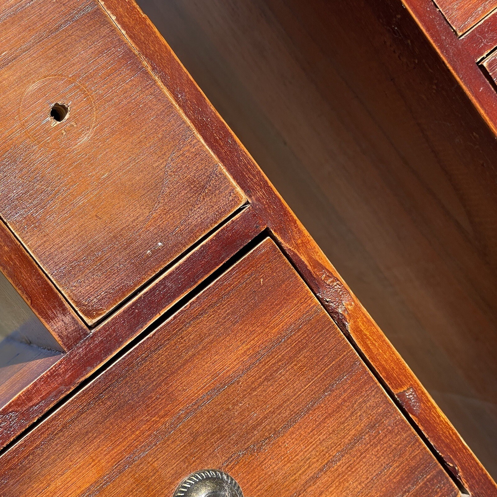 Pair of Vintage 20th C. Dovetailed Tansu Step Wooden Shelves Asian Art