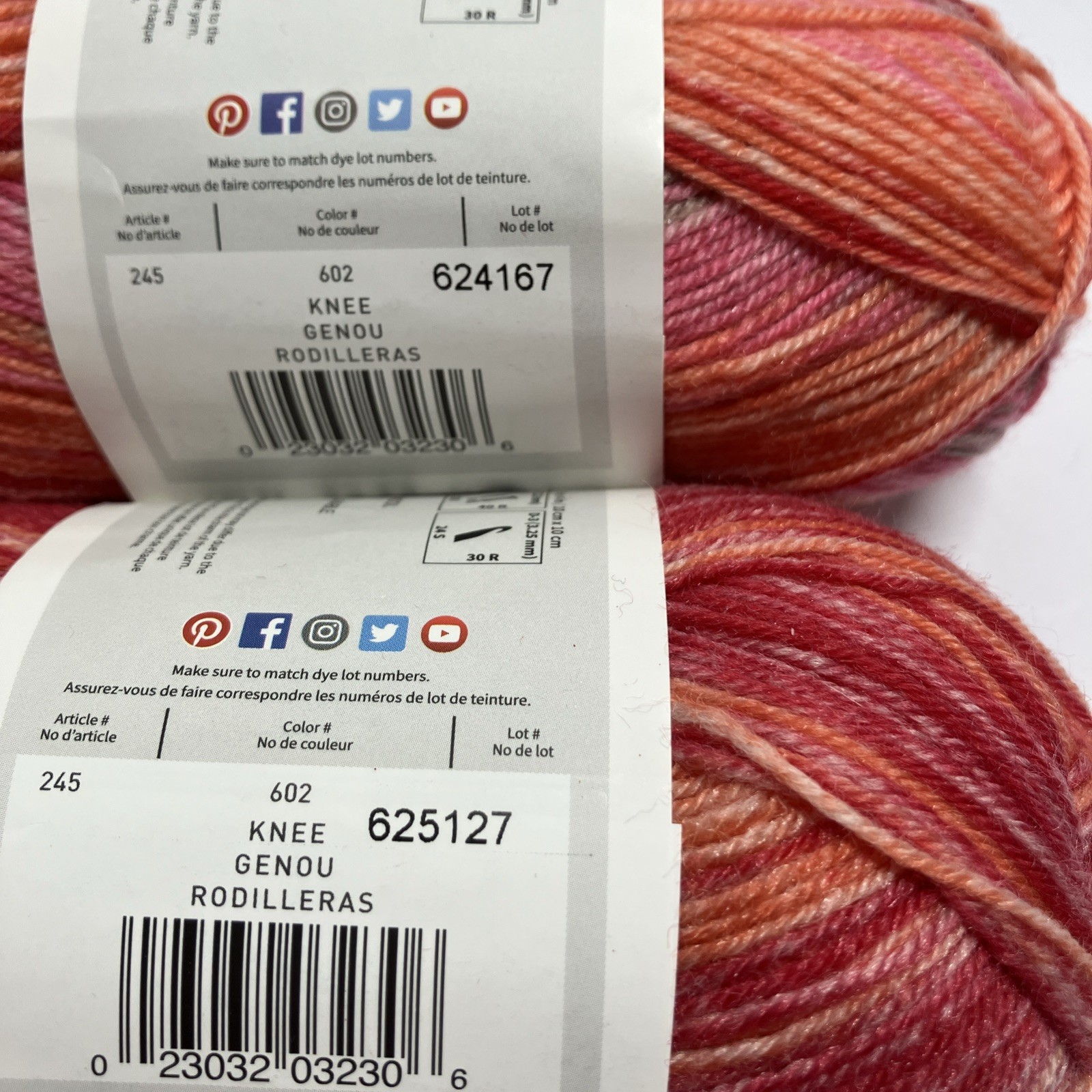 Lion Brand Lot 3 of Mani‑Pedi Knee Superwash Wool Sock Yarn 219yd Super Fine 1