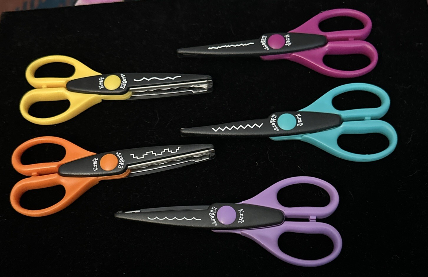 Lot Of 5 Kraft Edgers Craft Scissors For Designs And Borders Scrapbooking