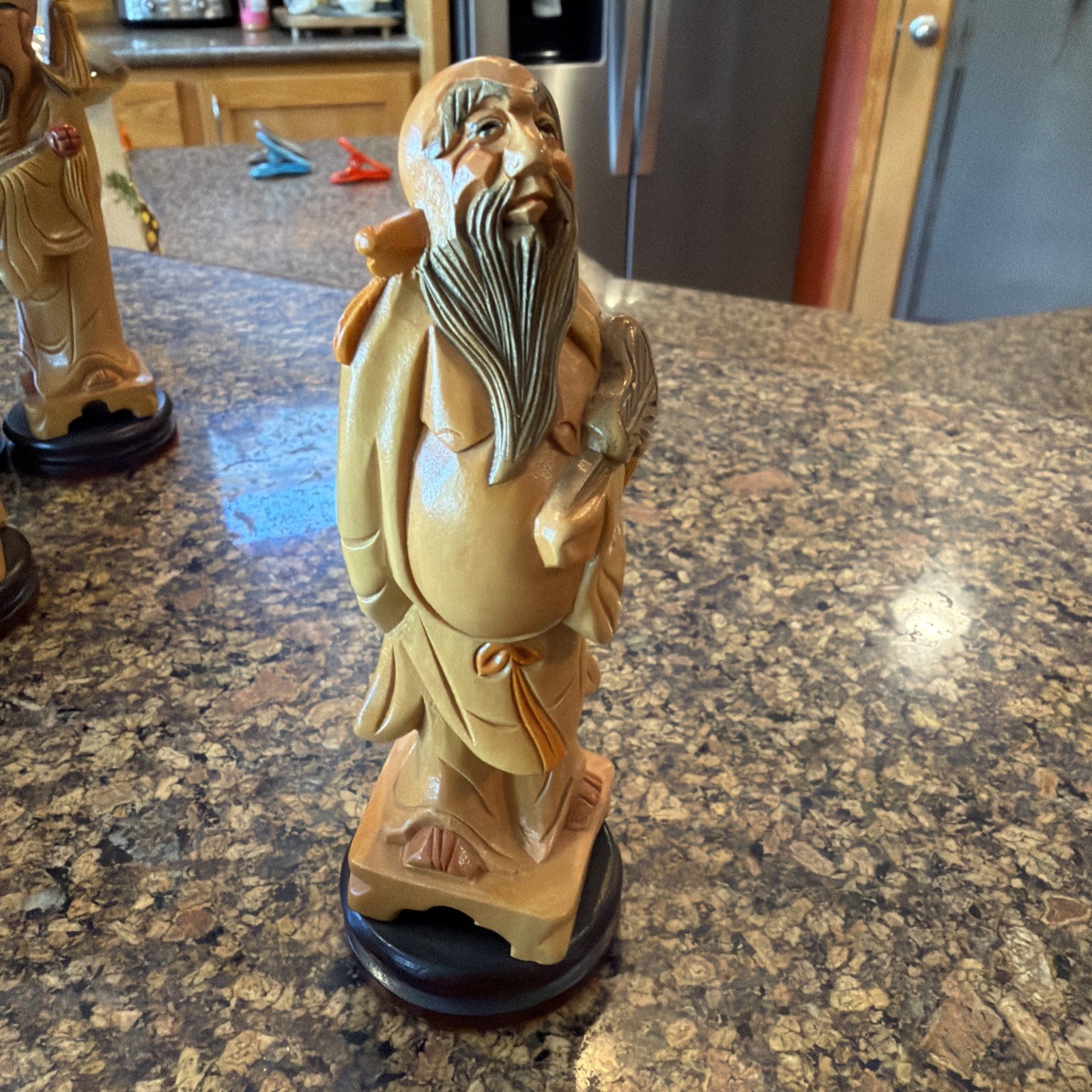 Vintage Chinese Eight Immortals Carved Boxwood Set Republic Period