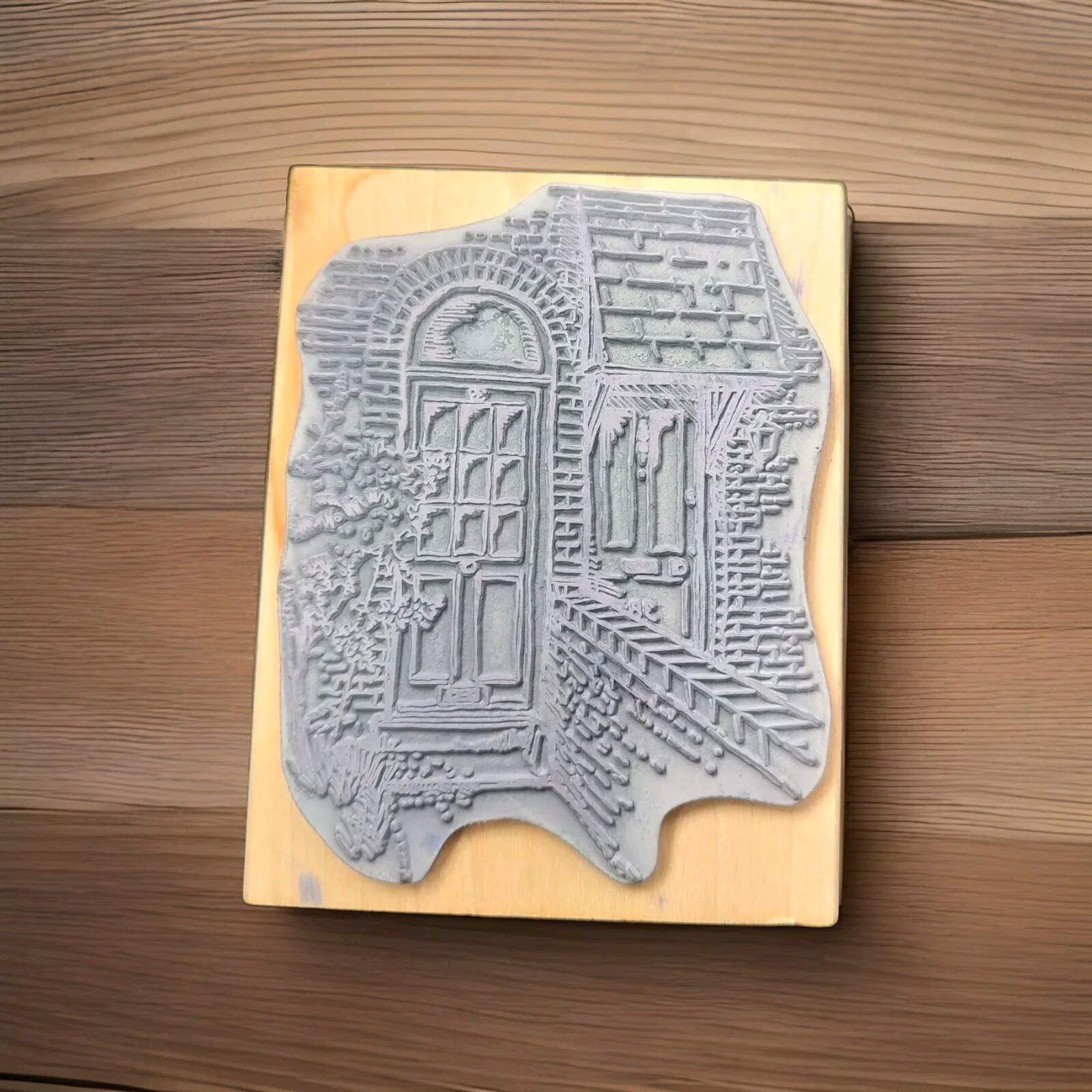 Stampendous Next Door Neighbor Rubber Wood Mount Stamp, Vintage