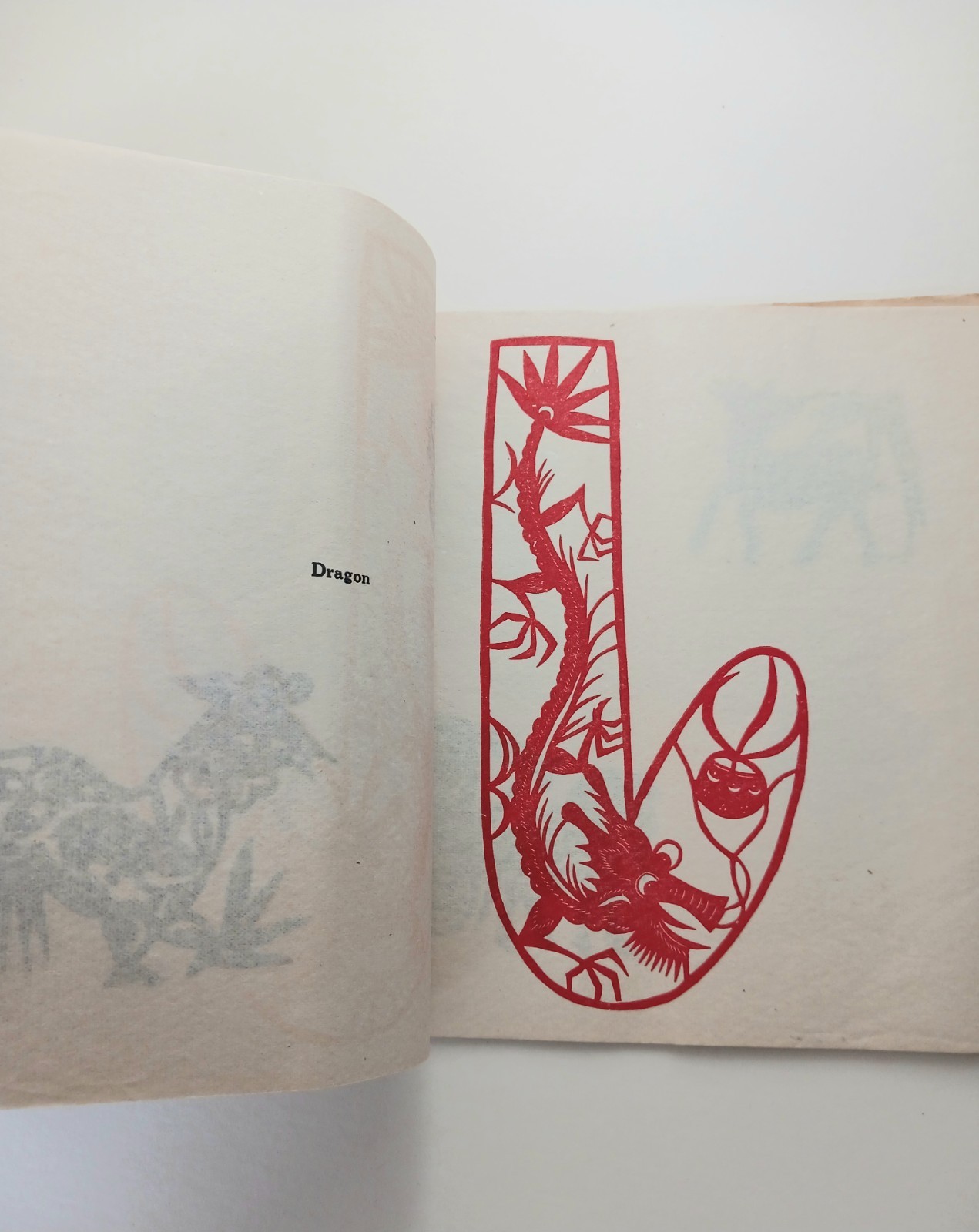 Vintage Chinese Woodcuts Paper Cuts 35 Cut-outs Softcover Book 1953 Art
