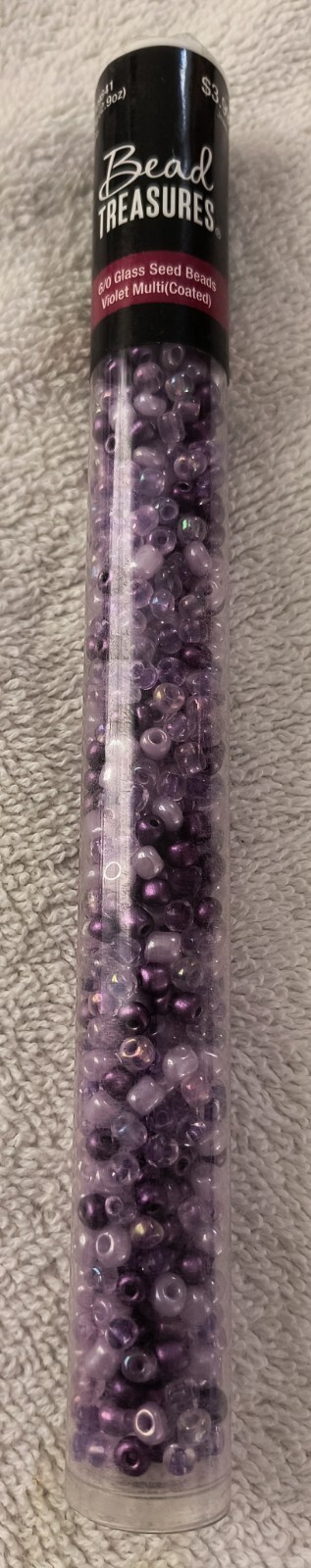 Bead Treasures 2014 Glass Seed Beads 6/0 Violet Multi ( Coated )2.9 OZ./85G
