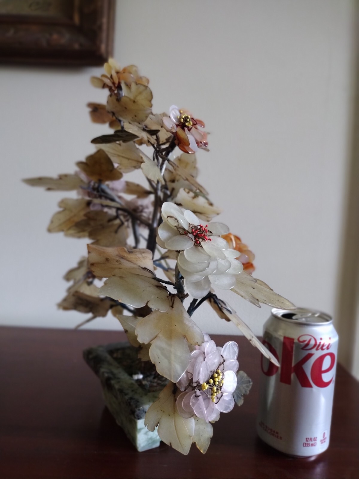 Oriental Stone Bonsai Jade Tree, 13.5″ Tall, 12.5″ Long, 8″ Wide