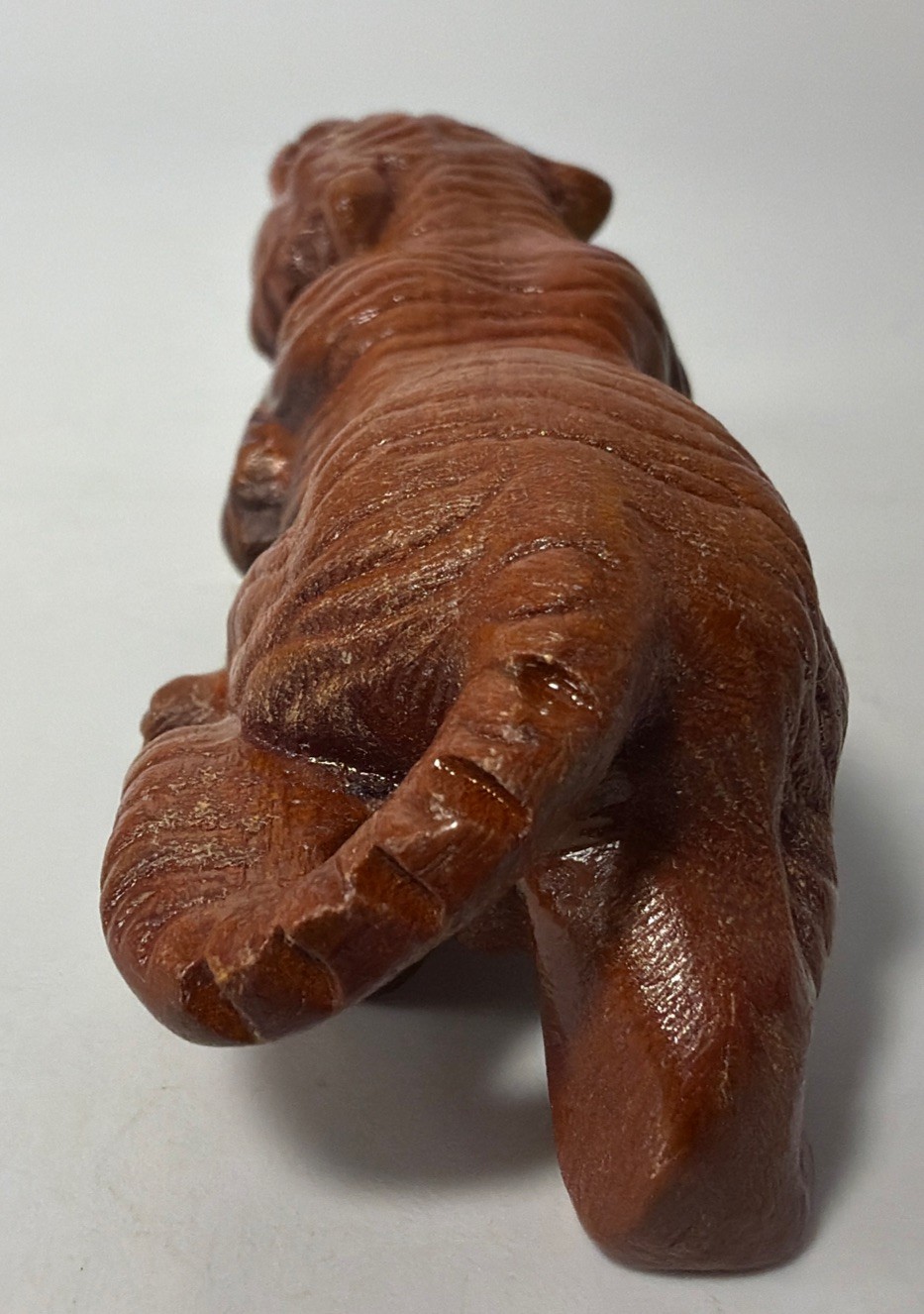 Chinese Zodiac Tiger Ornament Handmade Wood Carving