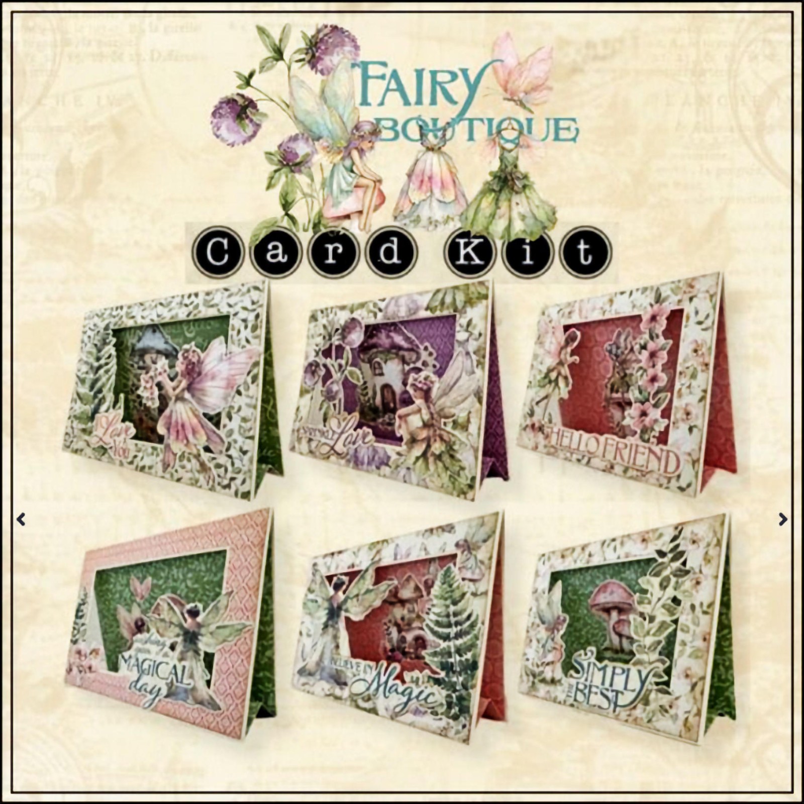 Graphic45 FAIRY BOUTIQUE STANDING FRAME CARD KIT scrapbooking card making