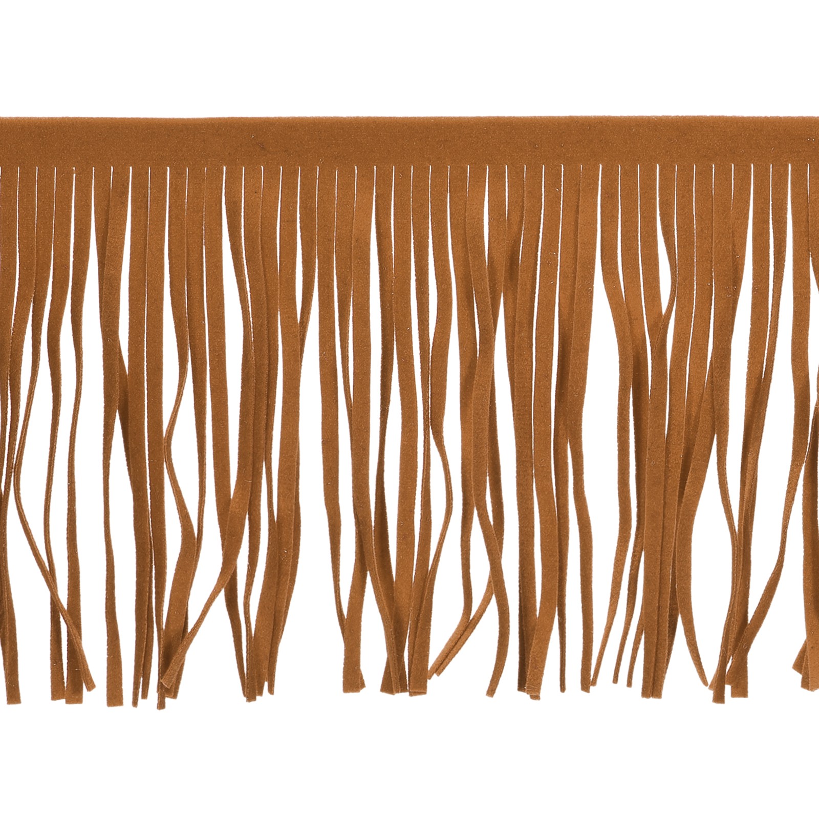 2 Yards 6 Inch PU Leather Fringe Trim DIY Tassel Fringe for Sewing Brown