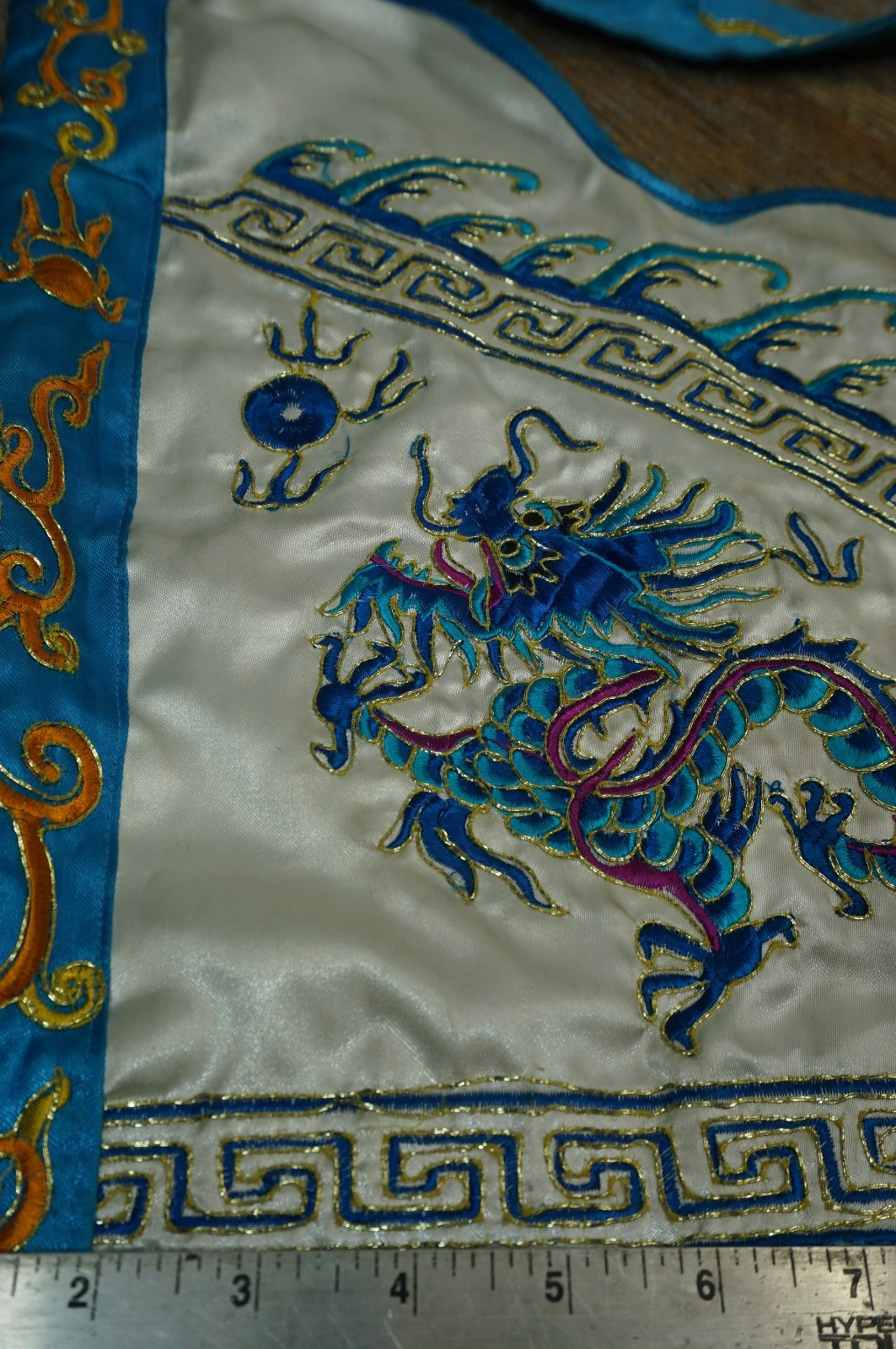 Chinese Dragon Flags bamboo poles embroidered (silk-?)